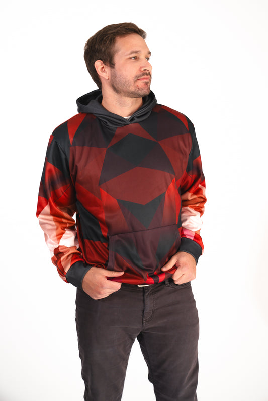 Red Fractal Hoodie